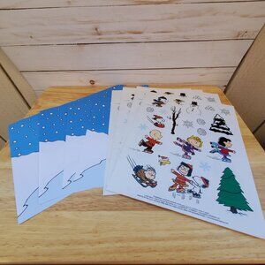 Peanuts Holiday Themed Sticker And Scene Set Of 4 Kids, Crafts or Scrapbooking